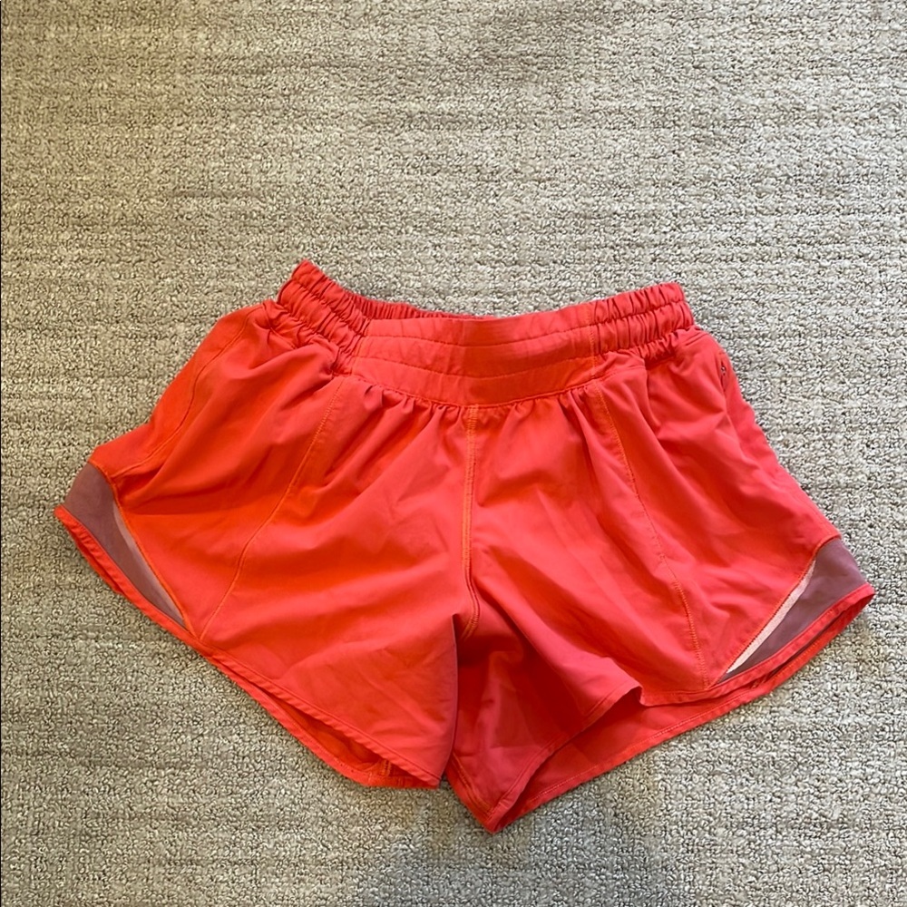 Women's Red Lululemon Hotty Hot Athletic Shorts
